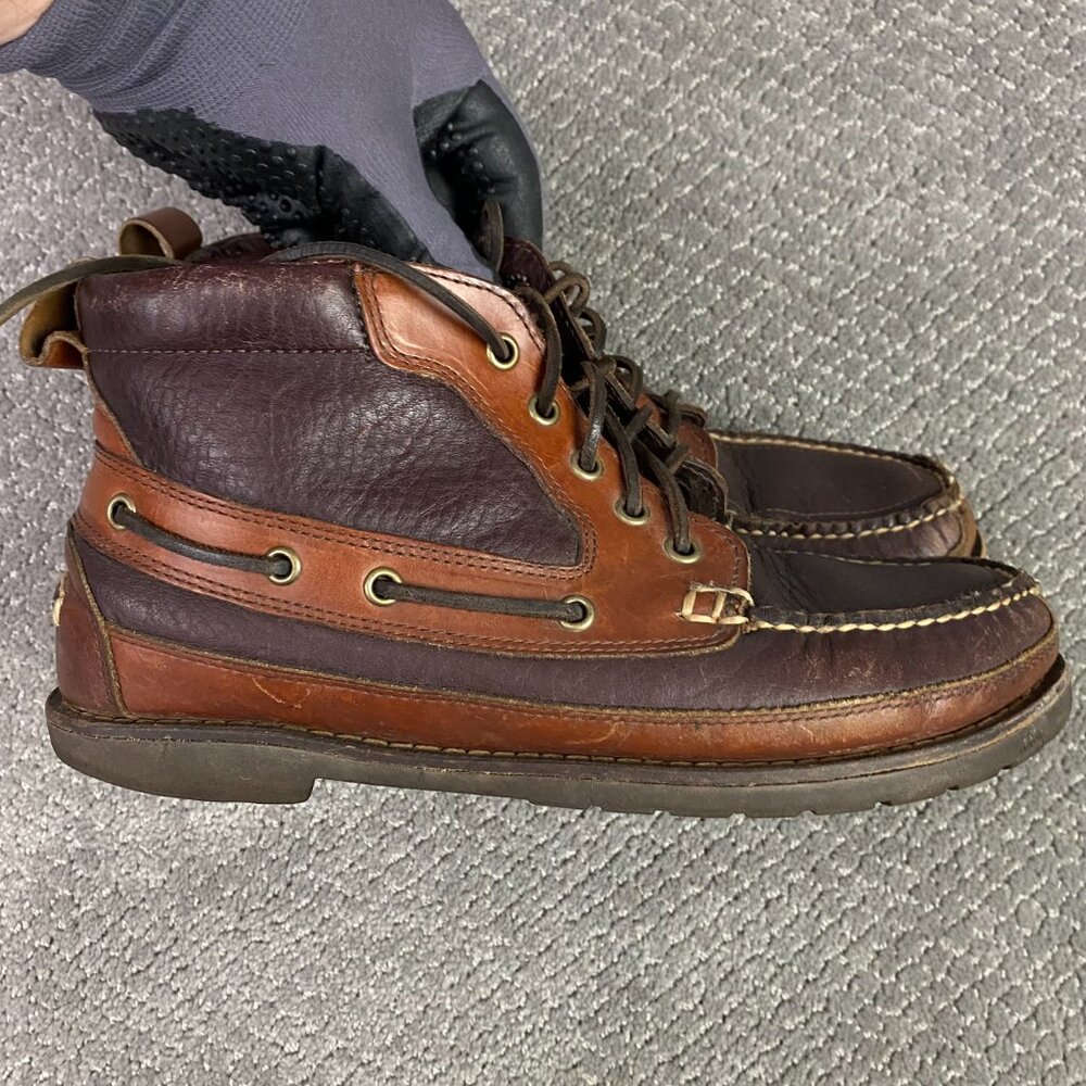LL Bean Allagash Bison Chukka Boots Men's 9 D Brown Leather 273824